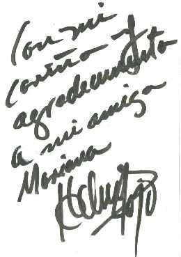 Aut�grafo de Helena Rojo