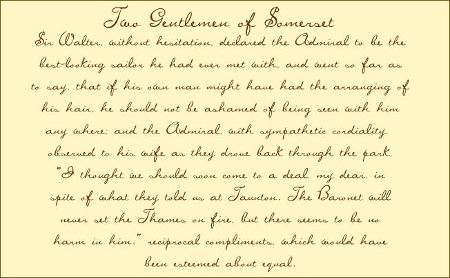 two gentlemen of somerset