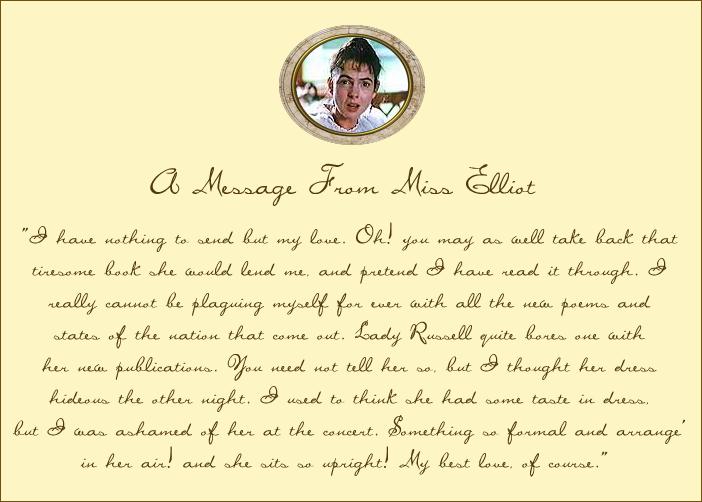 a message from miss elliot