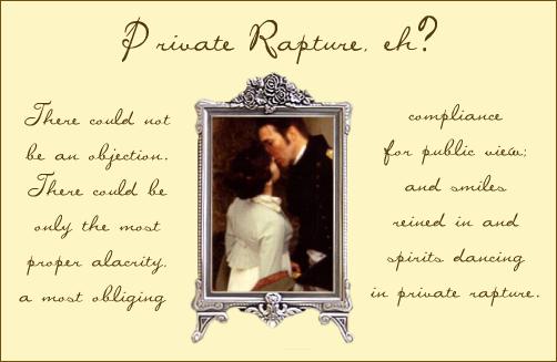 private rapture, eh?