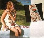 Linda shooting the cover picture for the "McCartney" album