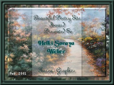 Deeply honoured Karen, thanks - Award 12
