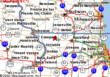 Map of Eleroy Location in Illinois