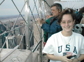 Stephanie at the Empire State Building