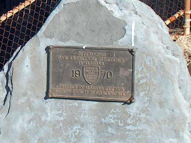 plaque at Lake Tuscaloosa