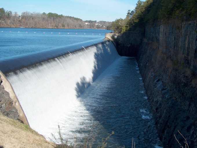 spillway at Lake Tuscaloosa