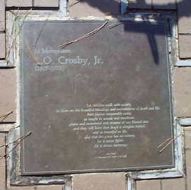 plaque at the Crosby Arboretum