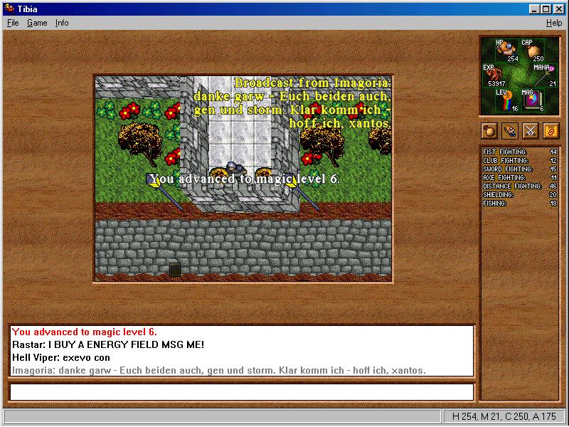 I advanced to magic level 6