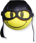 SMILEY SAYS - RIDE SAFELY - HELMUT'S HELMETS MOTORCYCLE SAFE HELMETS ON YOUR HEAD!
