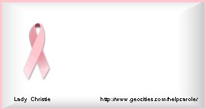 Calling card for breast cancer awareness