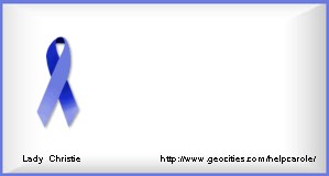 Calling card for colon cancer awareness