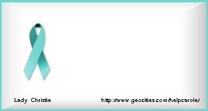 Calling card for ovarian cancer awareness