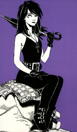 Death, from the Sandman comics. I obviously did no want to post a picture of myself, and this was the closest to the real thing.