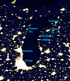 Lake Michigan Light Pollution