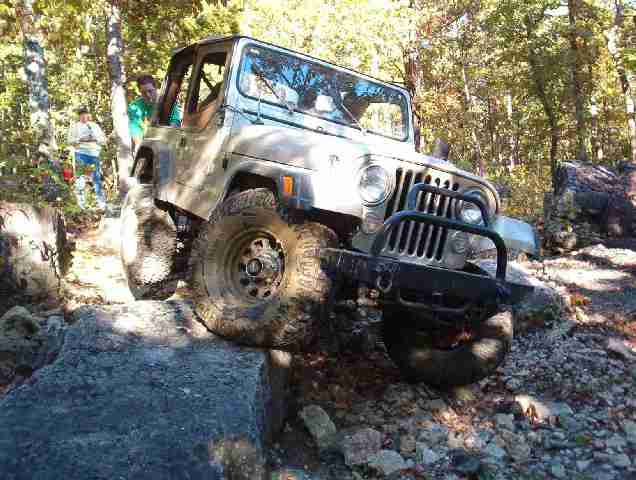 The '83 picks its way through a rock garden