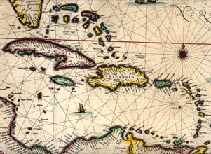 West-Indi� door Willem Blaeu 1635