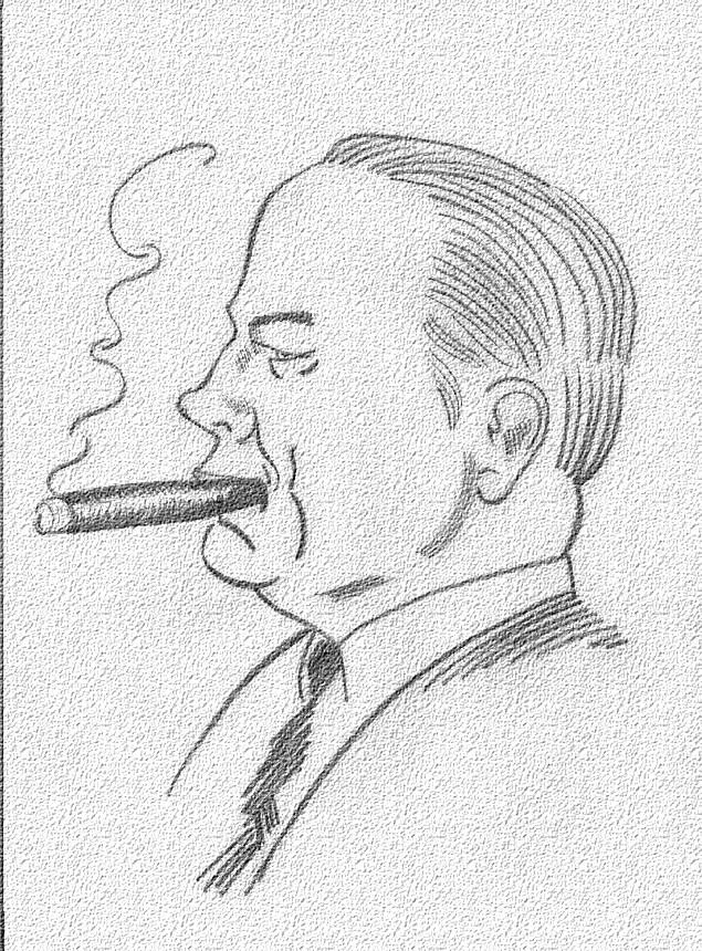CARICATURE OF MY DAD HENRY IRSLINGER