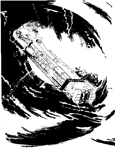 The Free Trader 'Vince Magruder' in the Sky Hurricane (10Kb)