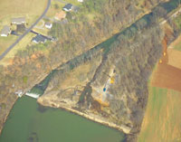 An RCC dam arial view