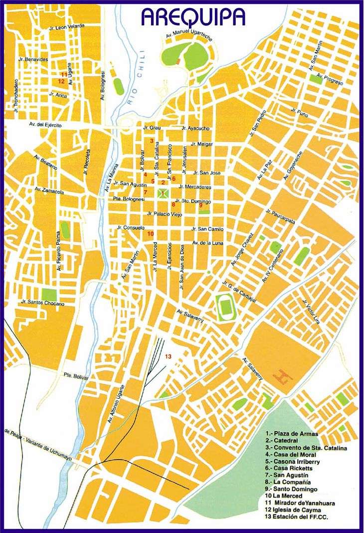 mapa de Arequipa