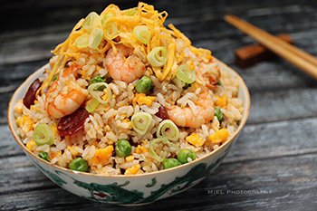 rice and shrimp