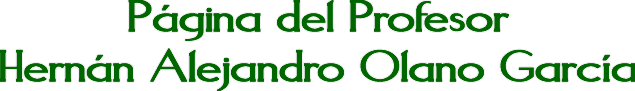 P�gina del Profesor Hern�n Alejandro Olano Garc�a
