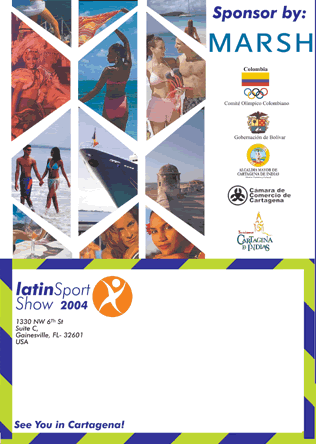 P&aacute;gina 6, Brochure (plegable) de LatinSport Show 2004; Dise&ntilde;ado por Hernando Angel Madrid, Dise&ntilde;ador Gr&aacute;fico Universidad Nacional de colombia