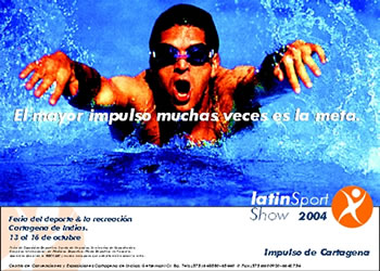 Postal No.1 LatinSport Show, Dise&aacute;ada por Hernando Angel Madrid Dise&aacute;ador Gr&aacute;fico Universidad Nacional de Colombia