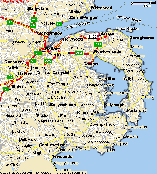 northern ireland: belfast area