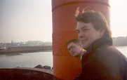 mike and chris at the end of the bangor marina