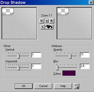 Drop shadow - black