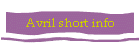Avril short info
