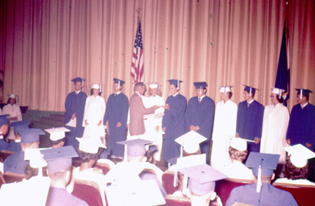 diplomas being presented