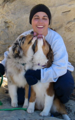 My Mom getting some kisses