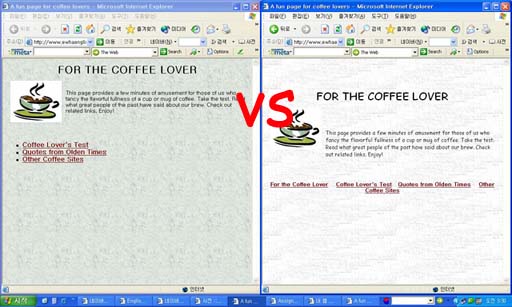 Original vs New Coffee Sites