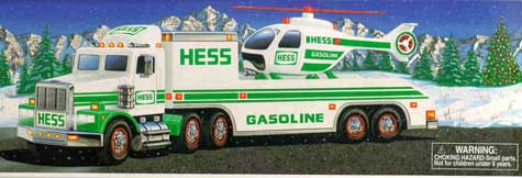1995 Hess Toy Truck and Helicopter