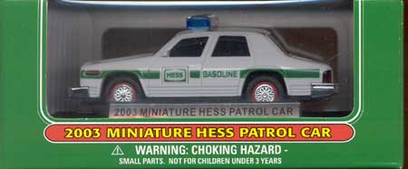 2003 Miniature Hess Patrol Car