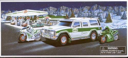 2004 Hess Toy Sport Utility Vehicle and Motorcycles