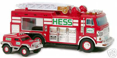 2005 Hess Toy Emergency Truck with Rescue Vehicle and Motorcycles