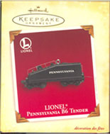 2005 Pennsylvania B6 Tender Keepsake Ornament