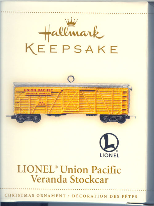 2006 Union Pacific Veranda Stock Car Keepsake Ornament