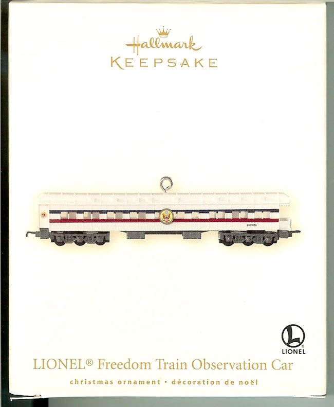 2007 Freedom Train Observation Car Keepsake Ornament