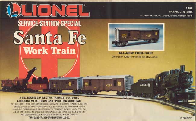 lionel santa fe freight train set