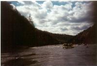 A picture from our raft of another boat on the river