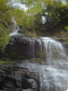 The waterfall from directly underneath