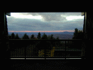 A view from the second level of the tiered tower.