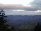 A view of the surrounding hills from the tower.
