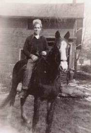 Bob Campbell on a horse he trained.