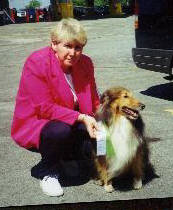 Sammy with his 3rd qualifying ribbon - getting his CD title in 3 days!