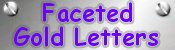 Faceted Gold Letters